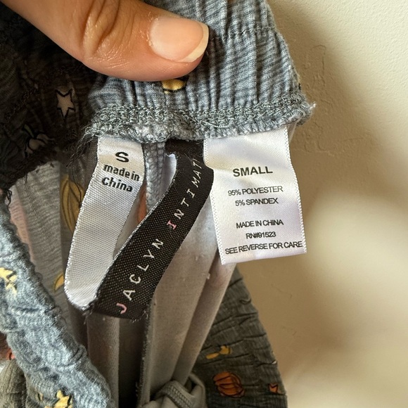 Woman’s Pumpkin Print Pajama Pants - Gray and Orange - Picture 3 of 4